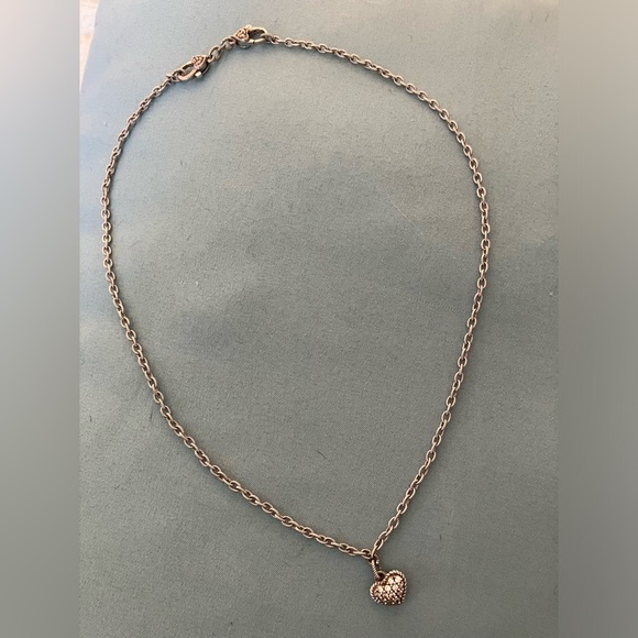 Gorgeous Judith Ripka Pave Diamonique Heart Charm Necklace - Picture 8 of 9